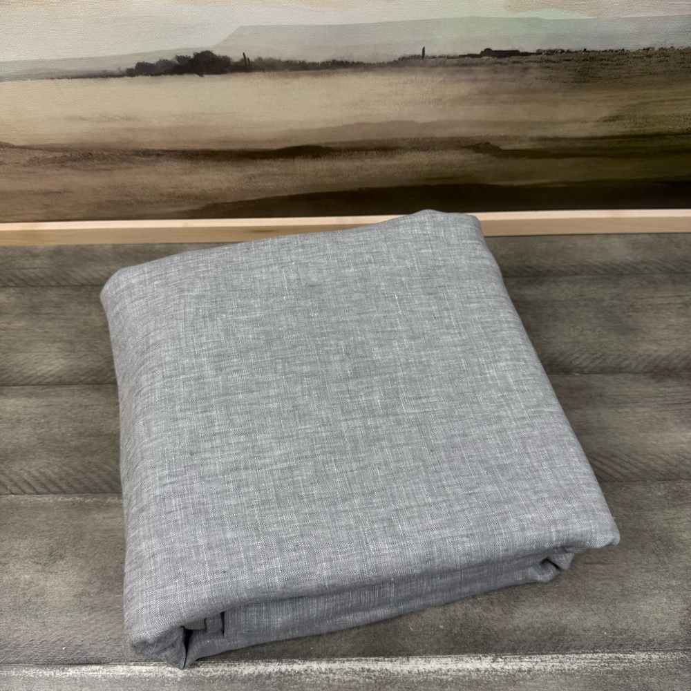 Pottery Barn Belgian Flax Linen Blackout Curtain Drape 50”x84” Flagstone NWOT